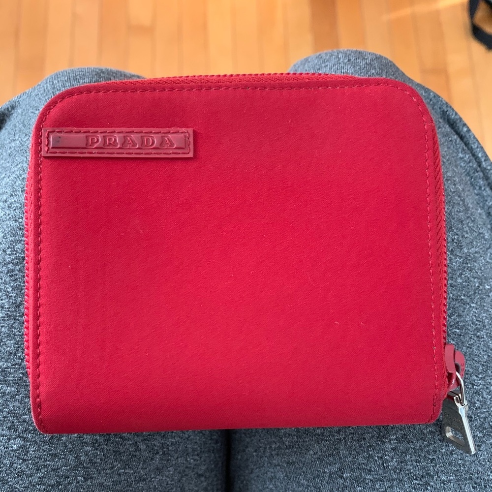 Brand New W/O Tags Prada Neoprene Unisex Wallet